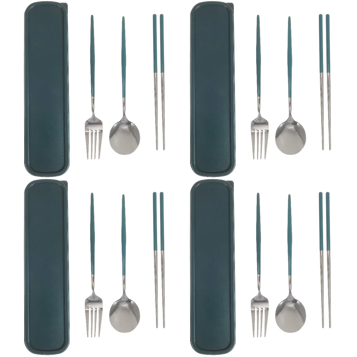 4 Sets of Boxed Multi-function Portable Outdoor Cutlery Fork Spoon Chopsticks Stainless Steel Cutlery for Camping Office
4 Sets of Boxed Multi-function Portable Outdoor Cutlery Fork Spoon Chopsticks Stainless Steel Cutlery for Camping Office