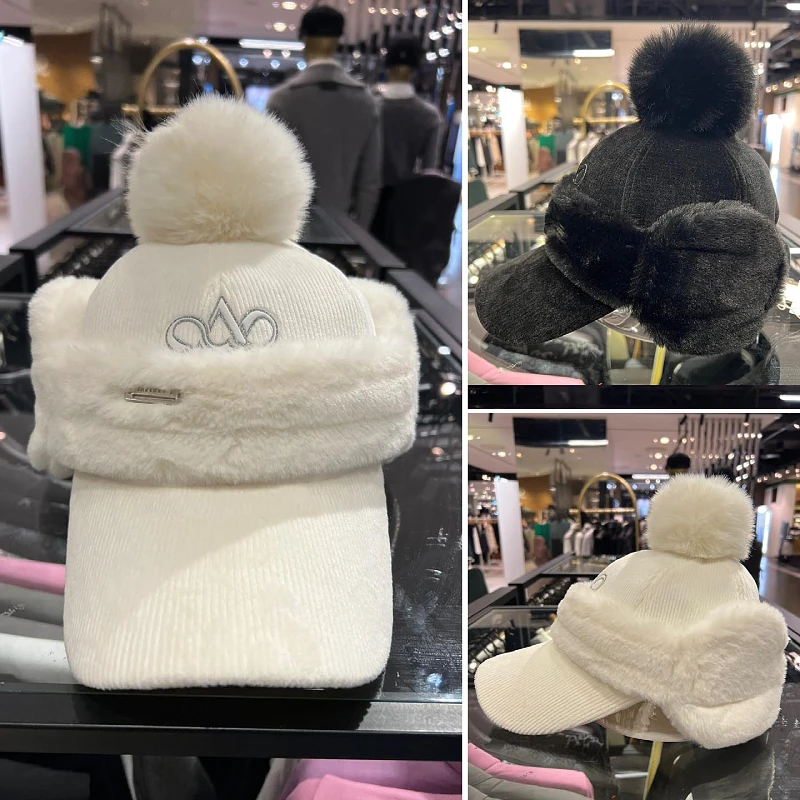 23 Autumn And Winter Golf Hat Women's Fur Ball Ear Protectors Detachable Warm Golf Winter Windproof Plush Cap
23 Autumn And Winter Golf Hat Women's Fur Ball Ear Protectors Detachable Warm Golf Winter Windproof Plush Cap