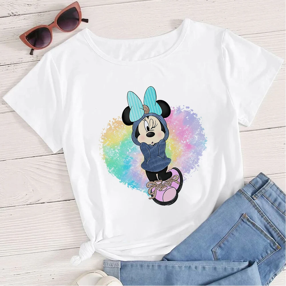 Disney Minnie Love Aesthetic Clothes Women's T-shirts Young Trend Ladies Streetwear Fashion Versatile Tops O-neck Summer Tees
Disney Minnie Love Aesthetic Clothes Women's T-shirts Young Trend Ladies Streetwear Fashion Versatile Tops O-neck Summer Tees