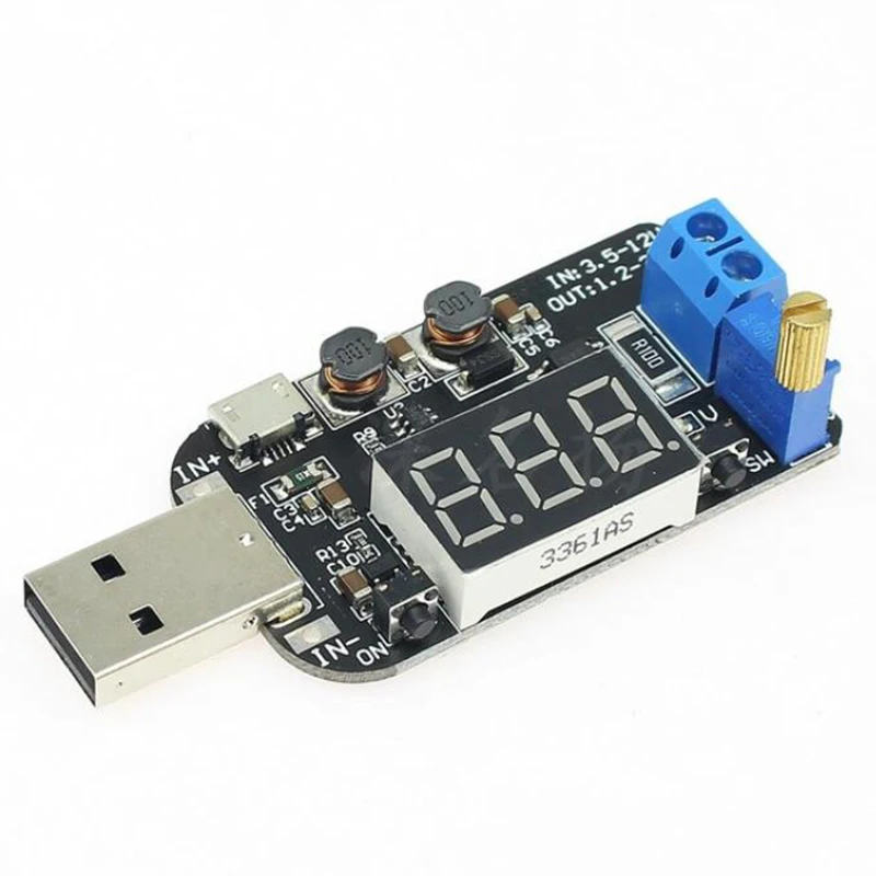 Current USB Micro USB Adjustable 5V to 9V 12V 18V 24V Buck-Boost Power Supply Voltage Regulator Module LED Display
Current USB Micro USB Adjustable 5V to 9V 12V 18V 24V Buck-Boost Power Supply Voltage Regulator Module LED Display