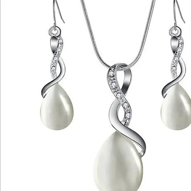 1 jewelry set pendant earrings Lady Crystal Party gift daily Opal Silver Plated Alloy Briolette infinite pear/pendant necklace
1 jewelry set pendant earrings Lady Crystal Party gift daily Opal Silver Plated Alloy Briolette infinite pear/pendant necklace