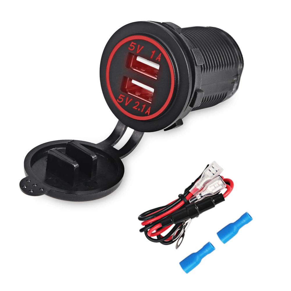 Waterproof Car Charger Socket Dual USB Power Adapter Socket Universal Charger With Line For Car Boat Motorcycle Accessories
Waterproof Car Charger Socket Dual USB Power Adapter Socket Universal Charger With Line For Car Boat Motorcycle Accessories