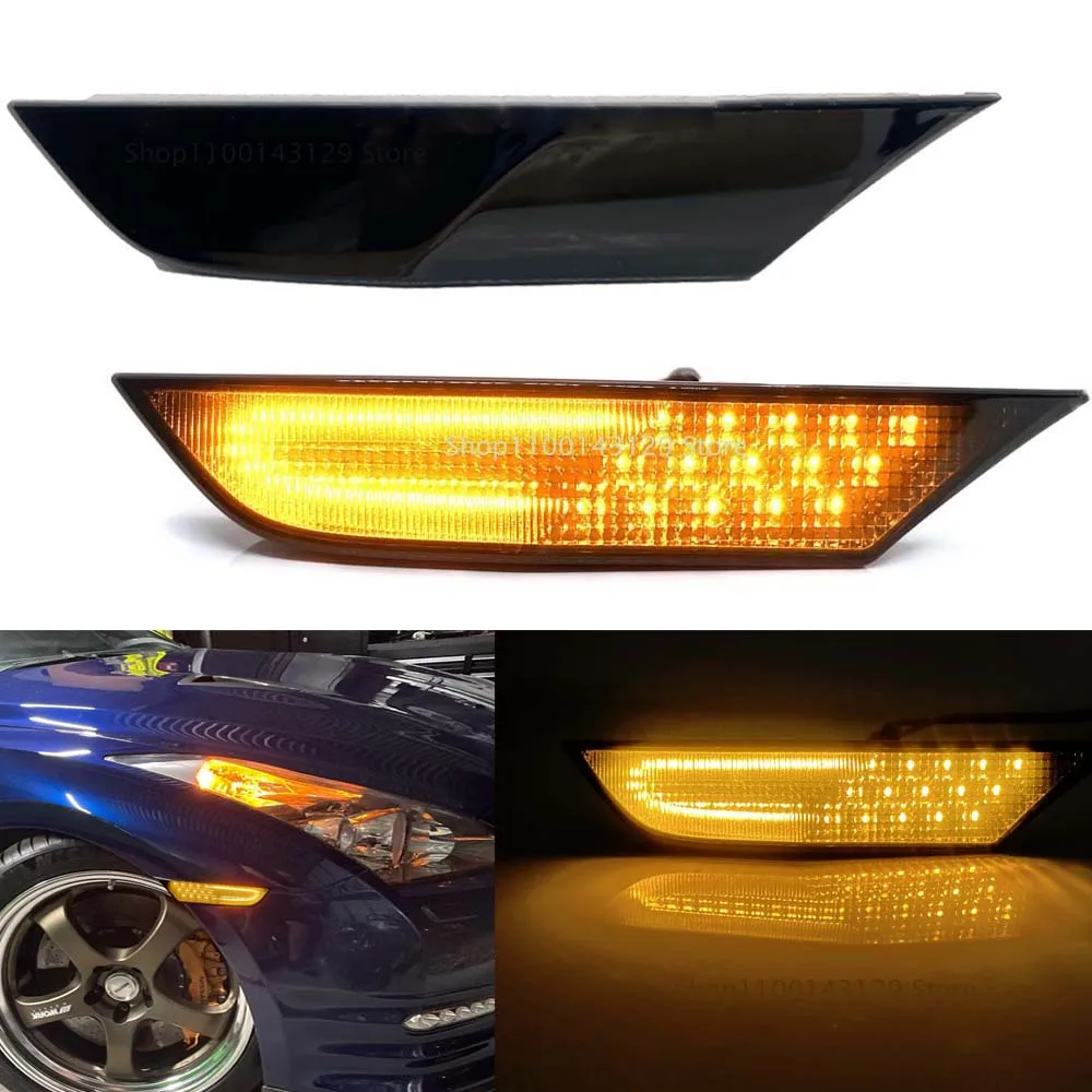 

2 шт. для Nissan GT-R светодиодные, боковые, габаритные фонари лампа для Nissan R35 Coupe 07-21 указатель поворота габаритные огни Автомобильные аксессуары