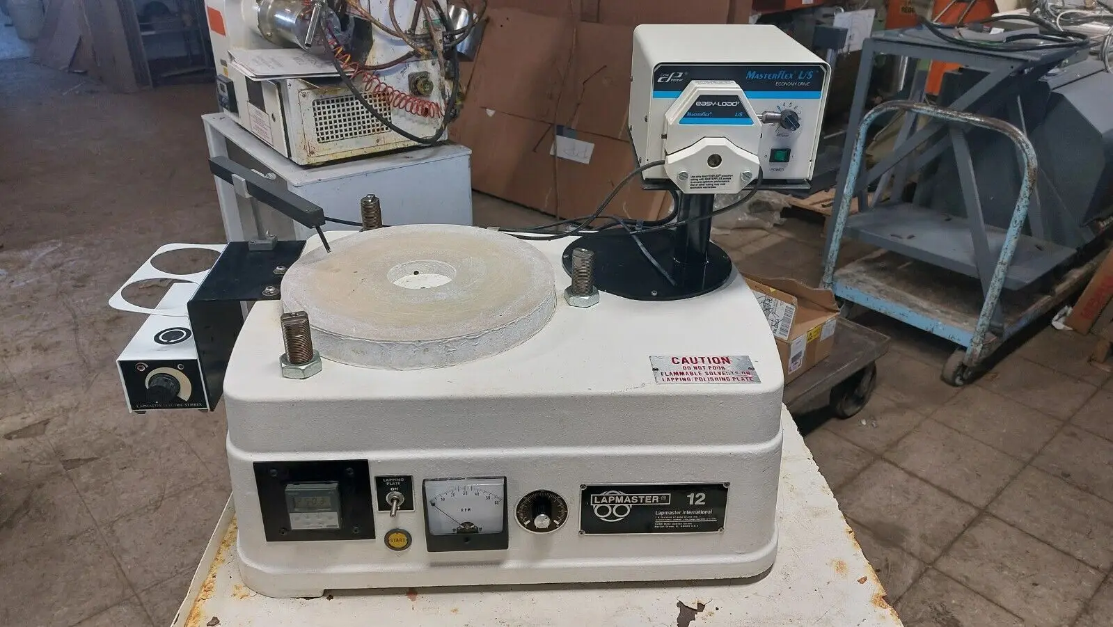Lapmaster 12 Lapping Polishing Masterflex L/S Peristaltic Pump Electric Stirrer
Lapmaster 12 Lapping Polishing Masterflex L/S Peristaltic Pump Electric Stirrer