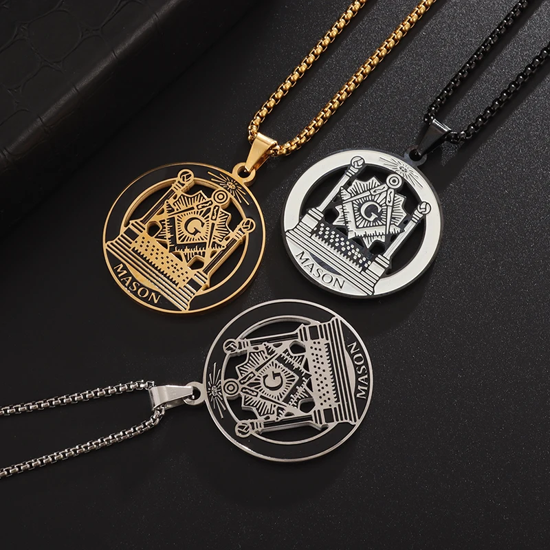 Classic Masonic Badge Hollow Stainless Steel Pendant Necklace Men and Women Retro Trend Jewelry
Classic Masonic Badge Hollow Stainless Steel Pendant Necklace Men and Women Retro Trend Jewelry