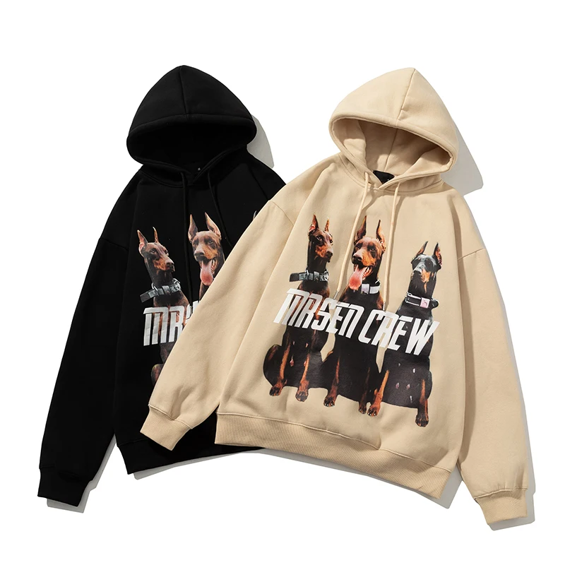 Three Doberman Printed Pattern Fleece Hooded Hoodie Men Women High Quality Casual Sweatshirts Pullover
Three Doberman Printed Pattern Fleece Hooded Hoodie Men Women High Quality Casual Sweatshirts Pullover