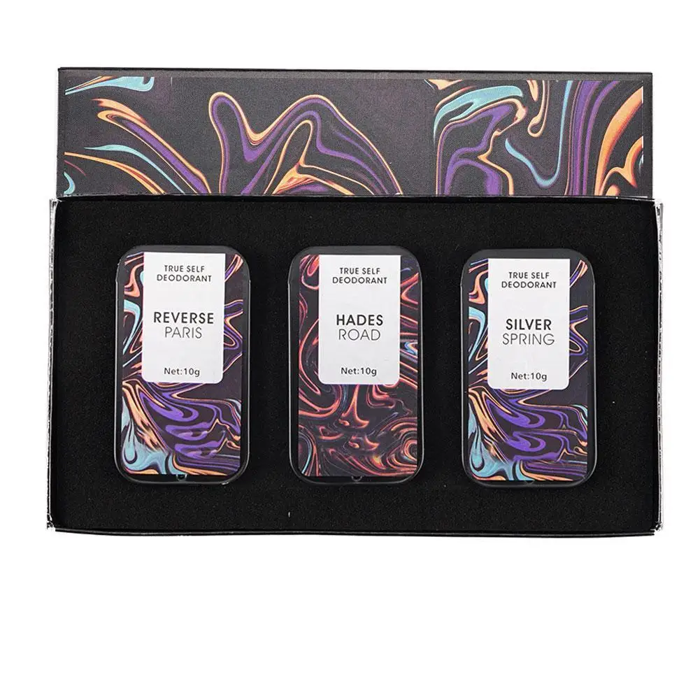 3 шт., портативный долговечный парфюмерный набор для женщин и мужчин, лосьон, свежий натуральный долговечный дезодорант, антиперспирант для тела Bac F1Q0