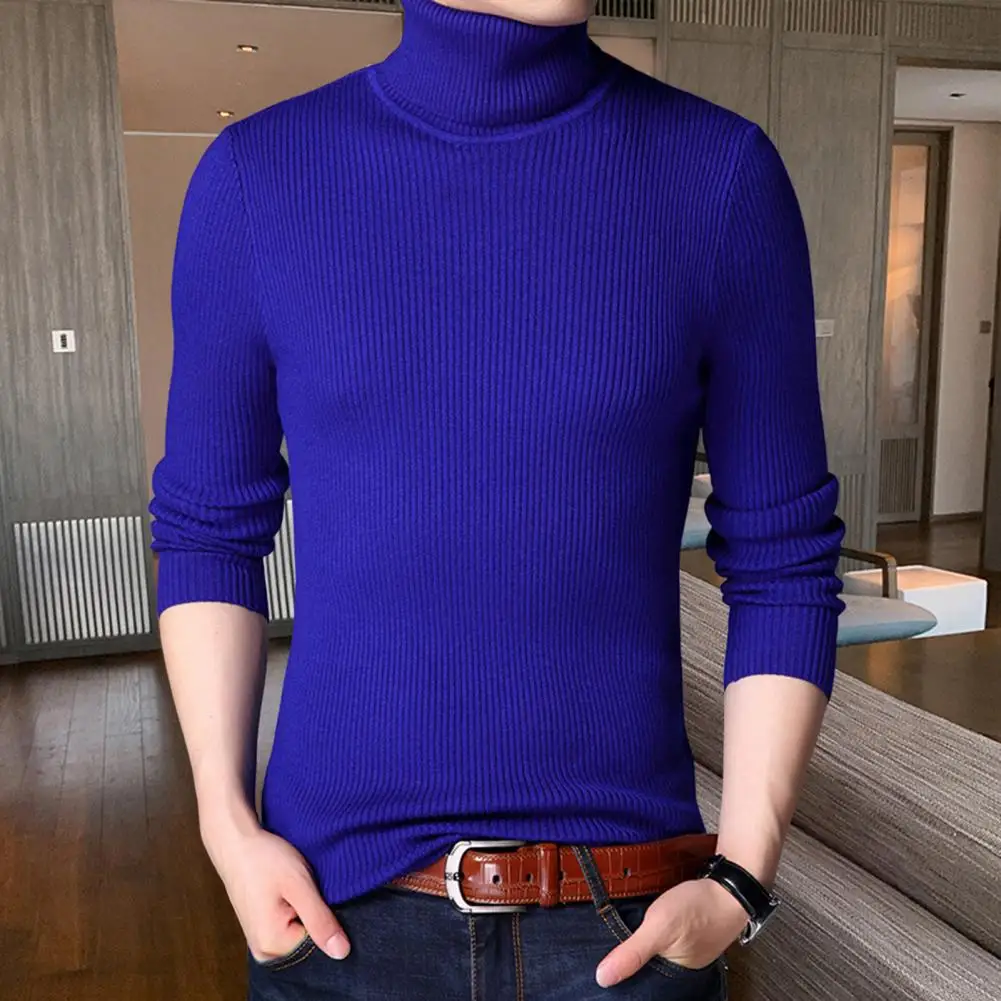 Turtleneck Long Sleeve Ribbed Stretchy Men Sweater Autumn Winter Solid Color Warm Bottoming Sweater Jumper Daily Clothing
Turtleneck Long Sleeve Ribbed Stretchy Men Sweater Autumn Winter Solid Color Warm Bottoming Sweater Jumper Daily Clothing