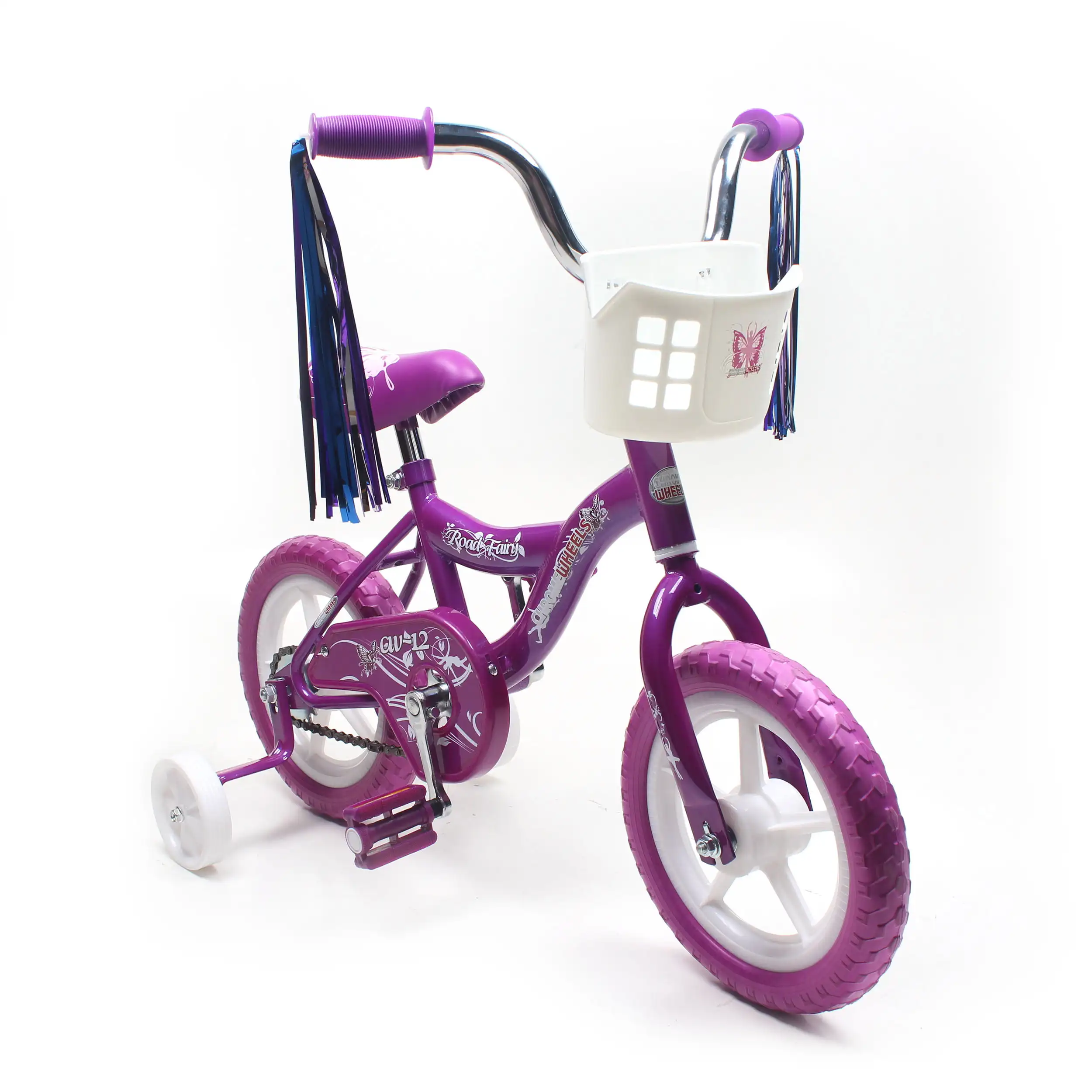 BMX 12 In. Kid's Bike for 2-4 Years Old, for Girls with Front Basket, EVA Tires with Training Wheels and Coaster Brake, Purple
BMX 12 In. Kid's Bike for 2-4 Years Old, for Girls with Front Basket, EVA Tires with Training Wheels and Coaster Brake, Purple