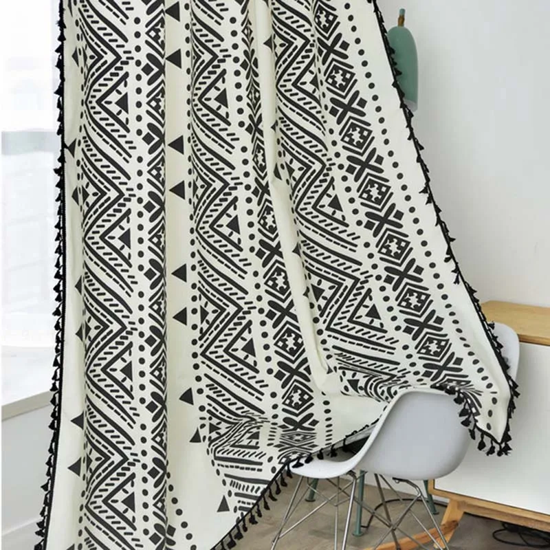 Yaapeet Geometric Semi-Blackout Window Curtain Panel Morocco Bohemian Stripe Pattern Darkening Drape Tassel Rod Pocket
Yaapeet Geometric Semi-Blackout Window Curtain Panel Morocco Bohemian Stripe Pattern Darkening Drape Tassel Rod Pocket