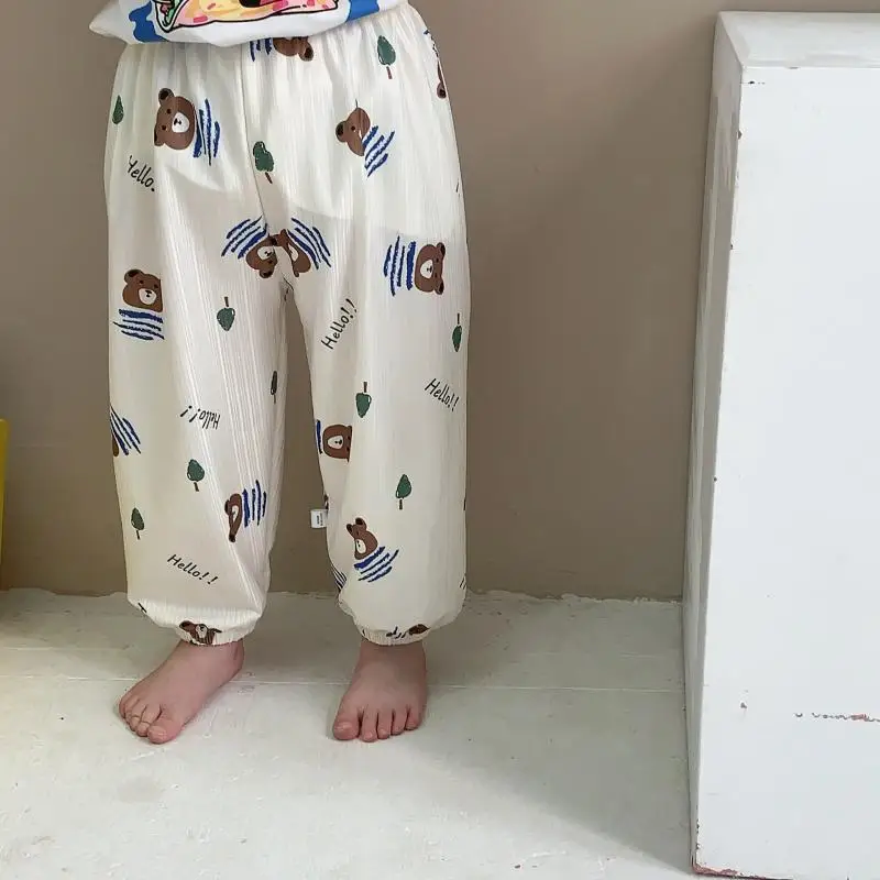 2023 Kids Four Seasons Cartoon Pants Cotton Linen Elasticity Clothes For Boy Girl 12M-8T Korean Casual Trousers Teenager Pants 
2023 Kids Four Seasons Cartoon Pants Cotton Linen Elasticity Clothes For Boy Girl 12M-8T Korean Casual Trousers Teenager Pants