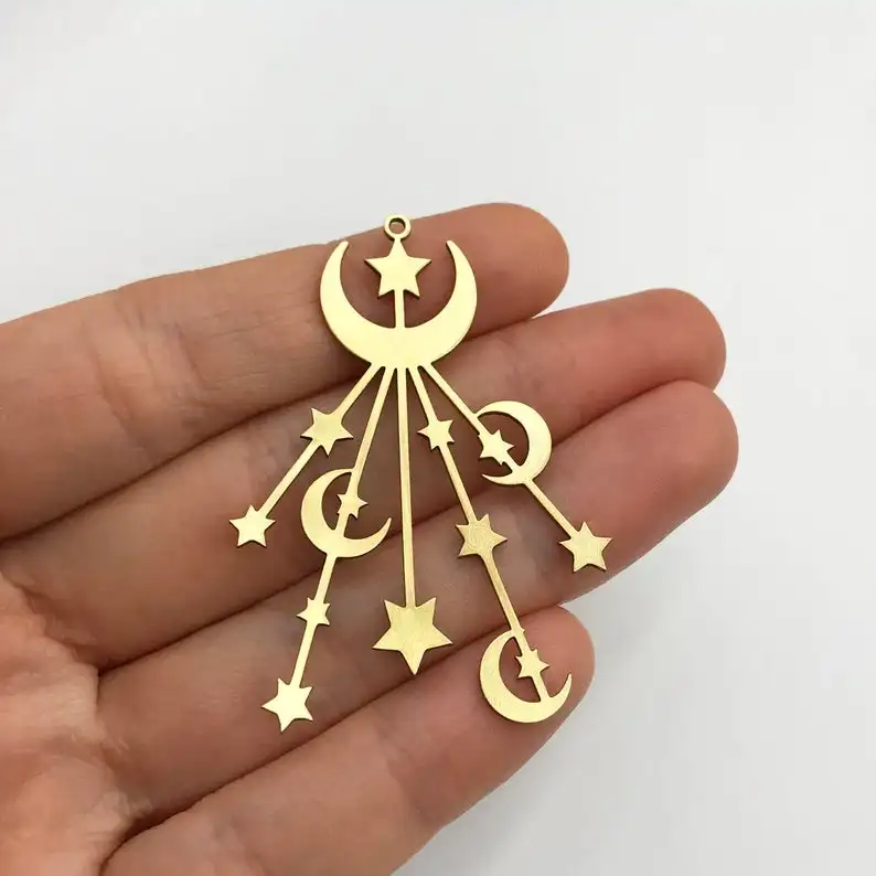 2/6/12/24pcs Brass Crescent Moon and Stars Earring Charm Pendant, Drop Dangle Celestial Earring Charm Jewelry Supplies
2/6/12/24pcs Brass Crescent Moon and Stars Earring Charm Pendant, Drop Dangle Celestial Earring Charm Jewelry Supplies
