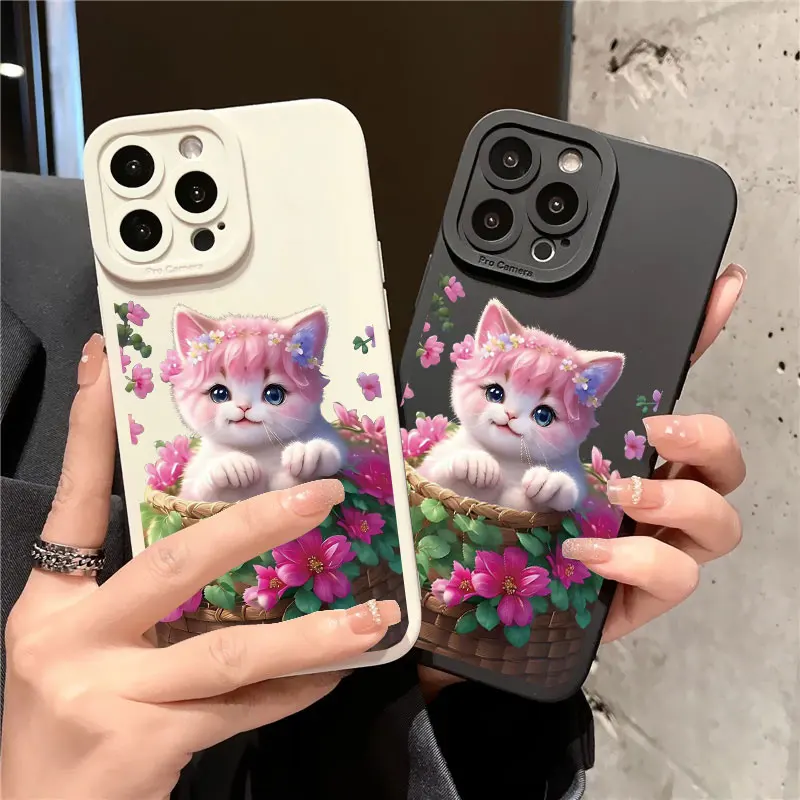 Lovely Cats Baby Pink Phone Case For Iphone 11 12 13 14 Pro Max XR X XS 14 Plus 7 8 Plus SE 2020 Soft Silicone Cover Funda Coque
Lovely Cats Baby Pink Phone Case For Iphone 11 12 13 14 Pro Max XR X XS 14 Plus 7 8 Plus SE 2020 Soft Silicone Cover Funda Coque
