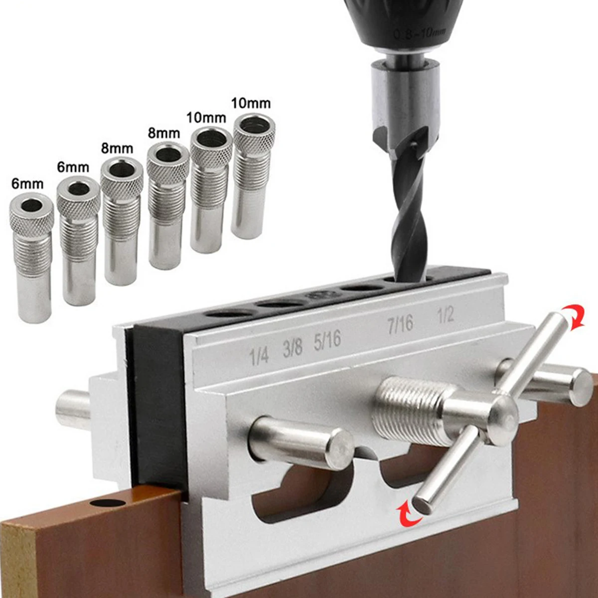 Pocket Hole Jig Adjustable Punch Locator Inclined Hole Drill Guide High Precision Durable Drill Punch Joinery Woodworking Tool
Pocket Hole Jig Adjustable Punch Locator Inclined Hole Drill Guide High Precision Durable Drill Punch Joinery Woodworking Tool