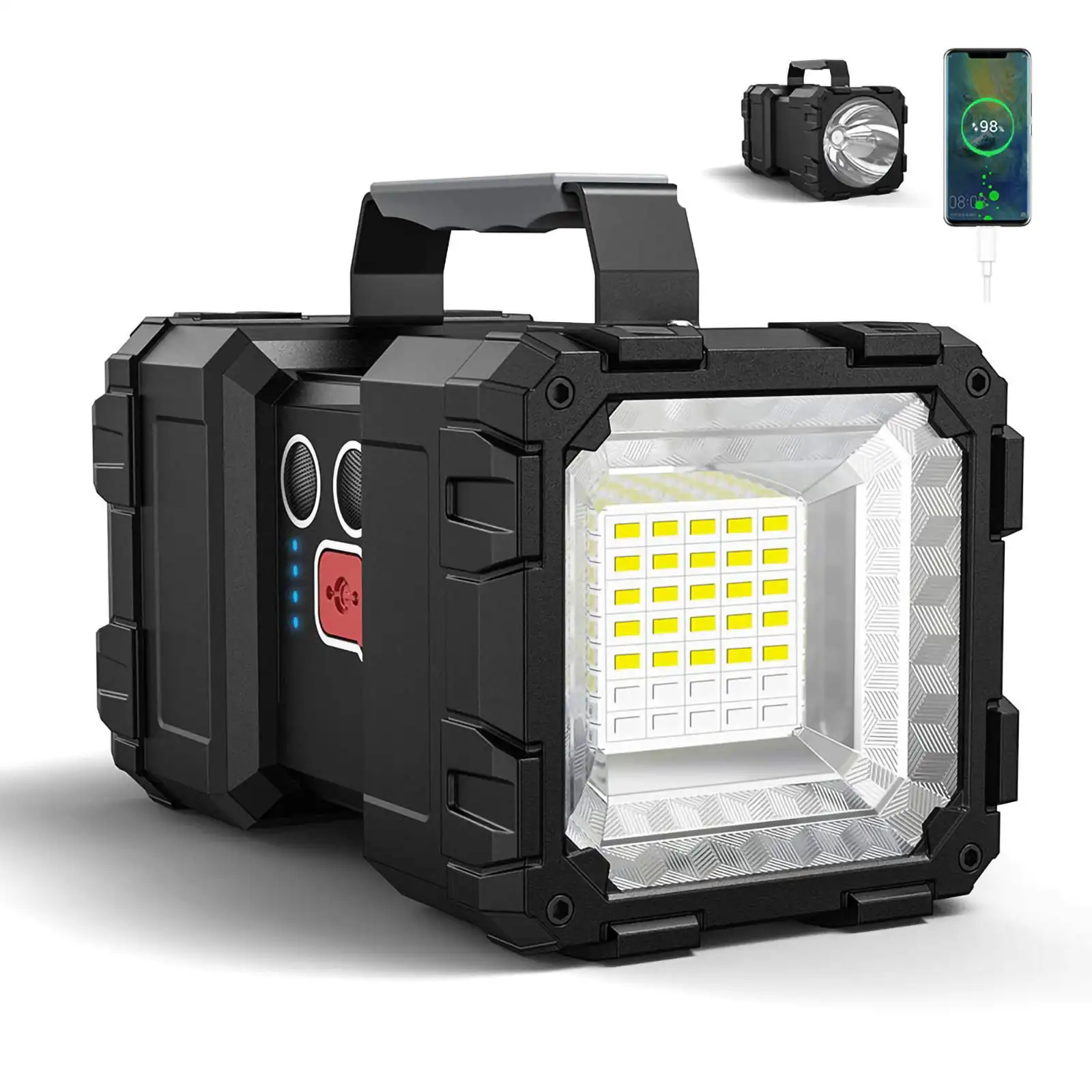 Bright Rechargeable Flashlight, Portable Handheld Spotlight Searchlight 5000mAh 1200LM with 3+4 LED Lights Modes & Waterproof
Bright Rechargeable Flashlight, Portable Handheld Spotlight Searchlight 5000mAh 1200LM with 3+4 LED Lights Modes & Waterproof