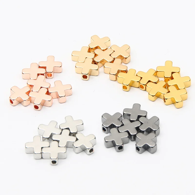 Cross Shape Many Color Copper Beads Loose Spacer Beads For DIY Jewelry Making Crafts Necklace Bracelet Charm Handmade Supplies
Cross Shape Many Color Copper Beads Loose Spacer Beads For DIY Jewelry Making Crafts Necklace Bracelet Charm Handmade Supplies