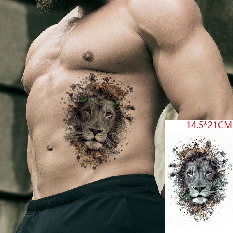 Waterproof Temporary Tattoo Sticker Lion Head Flower Cool Tatto Stickers Flash Tatoo Fake Tattoos for Men Women
Waterproof Temporary Tattoo Sticker Lion Head Flower Cool Tatto Stickers Flash Tatoo Fake Tattoos for Men Women