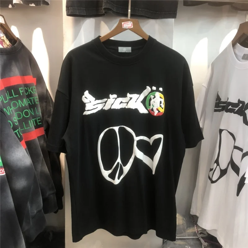Sicko 2022 Summer New Letter Love Foam Printing High Street Pure Cotton Loose Large Men's And Women's Short Sleeved t-Shirt
Sicko 2022 Summer New Letter Love Foam Printing High Street Pure Cotton Loose Large Men's And Women's Short Sleeved t-Shirt