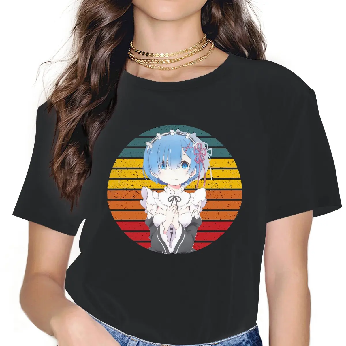 Rem винтажная белая классическая кавайная женская футболка ReZero Начальная жизнь в другом мире 5XL Блузы Харадзюку повседневные Большие размер...
Rem винтажная белая классическая кавайная женская футболка ReZero Начальная жизнь в другом мире 5XL Блузы Харадзюку повседневные Большие размер...