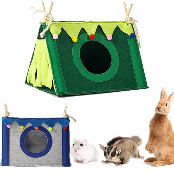 Small Pet Nest Felt Tent Rabbit Nest Hamster House Hamster Cage Large Guinea Pig Cage Guinea Pig Small Animal Bed Accessories