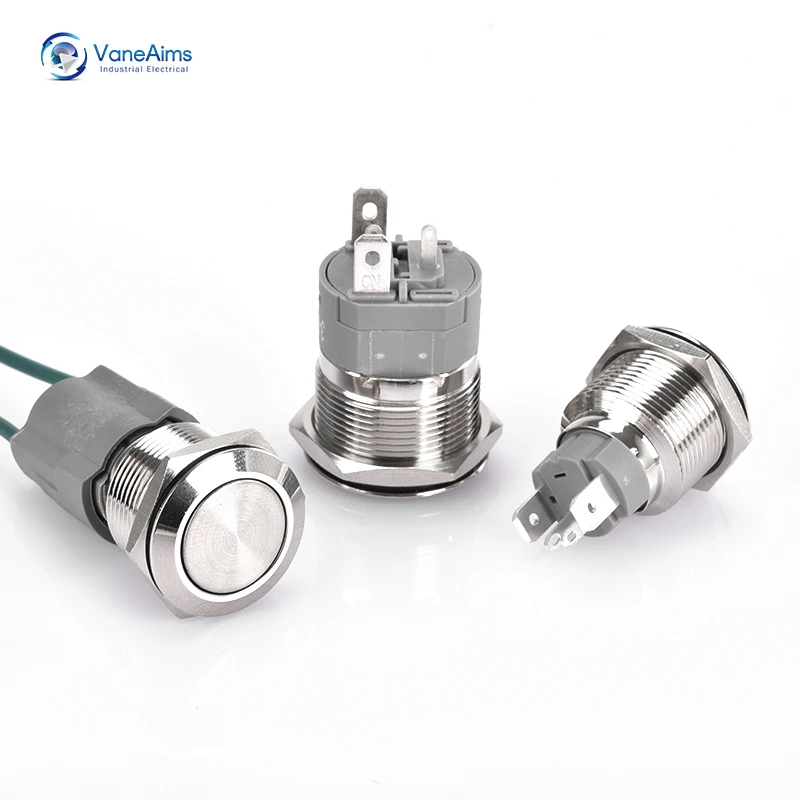 

19MM 15A High current Metal Button Switch Momentary Latching Push Button switches On Off Self-reset Self-locking 12V 24V 220V