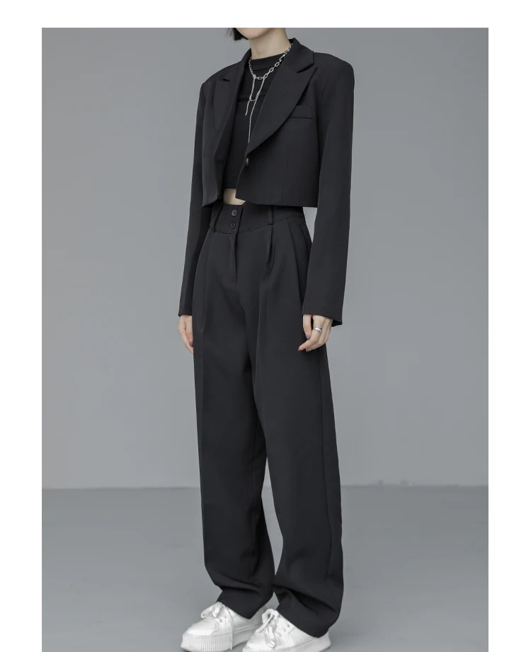 Loose Women Full Sleeve Short Blazers Jackets Pants Suits Female Casual OL Quality Trouser 2 Pieces Set 2022 Spring Autumn W284
Loose Women Full Sleeve Short Blazers Jackets Pants Suits Female Casual OL Quality Trouser 2 Pieces Set 2022 Spring Autumn W284