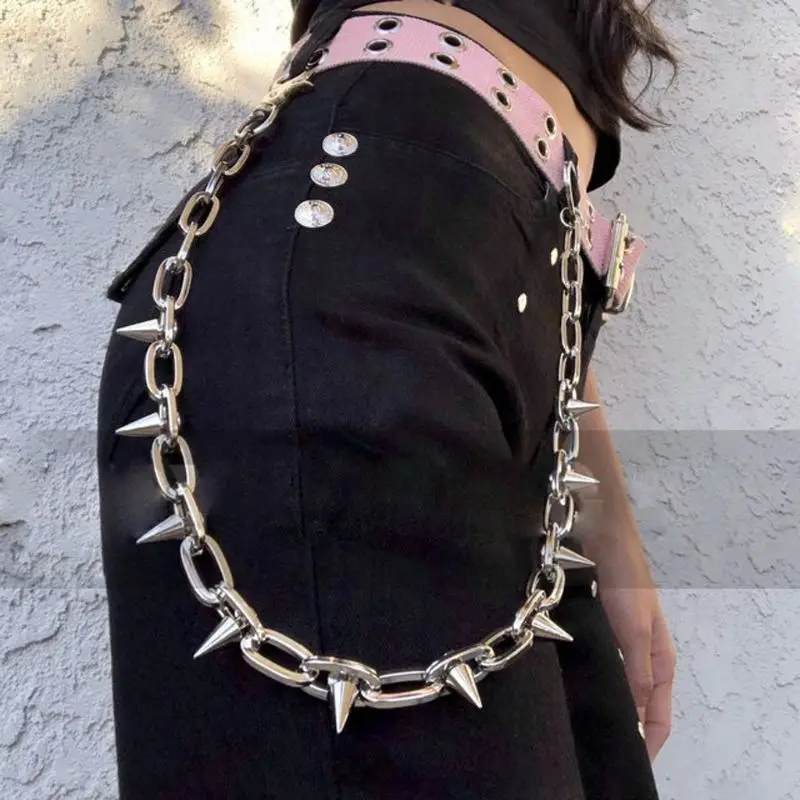 Punk Spike Jeans Decor Pants Chain Secure Travel Wallet Chain Heavy Duty Jeans Link Coil Leash Jewelry
Punk Spike Jeans Decor Pants Chain Secure Travel Wallet Chain Heavy Duty Jeans Link Coil Leash Jewelry