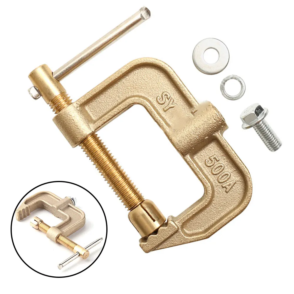 Brass 500A High Power Ground Earth Clamp Portable Electric Welder G-shaped Grounding Clamping Argon Arc Welding Accessories
Brass 500A High Power Ground Earth Clamp Portable Electric Welder G-shaped Grounding Clamping Argon Arc Welding Accessories