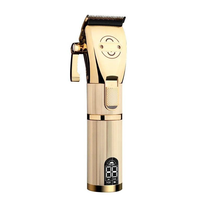 

Factory P800 Gold Metal Barber Cutter Hair Cutting Machine Cordless Hair Clipper Hair Trimmer 100-240V Electric Rechargeable