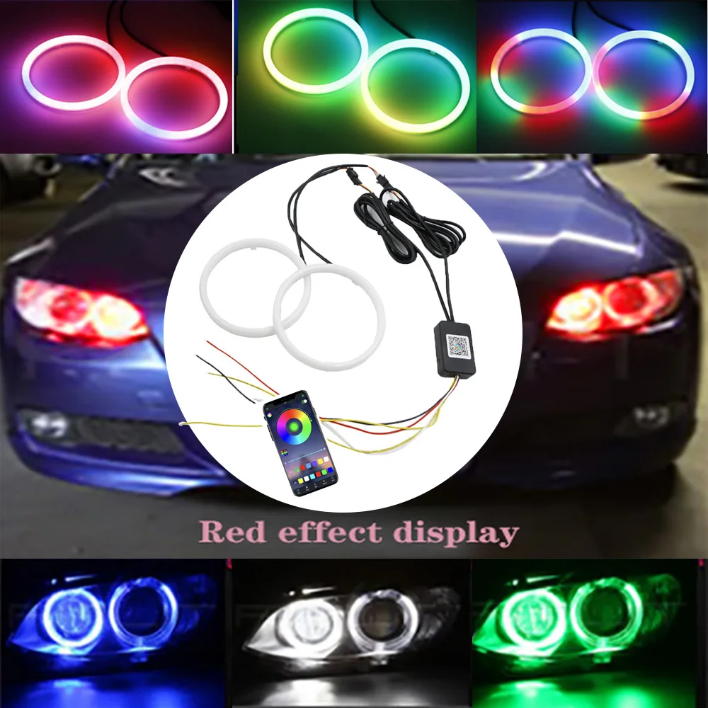 2pcs RGB Angel Eye LED,Daytime Running Headlight Light with APP Control Multiple Light colors Synchronized to Music.60MM-100MM,D
2pcs RGB Angel Eye LED,Daytime Running Headlight Light with APP Control Multiple Light colors Synchronized to Music.60MM-100MM,D