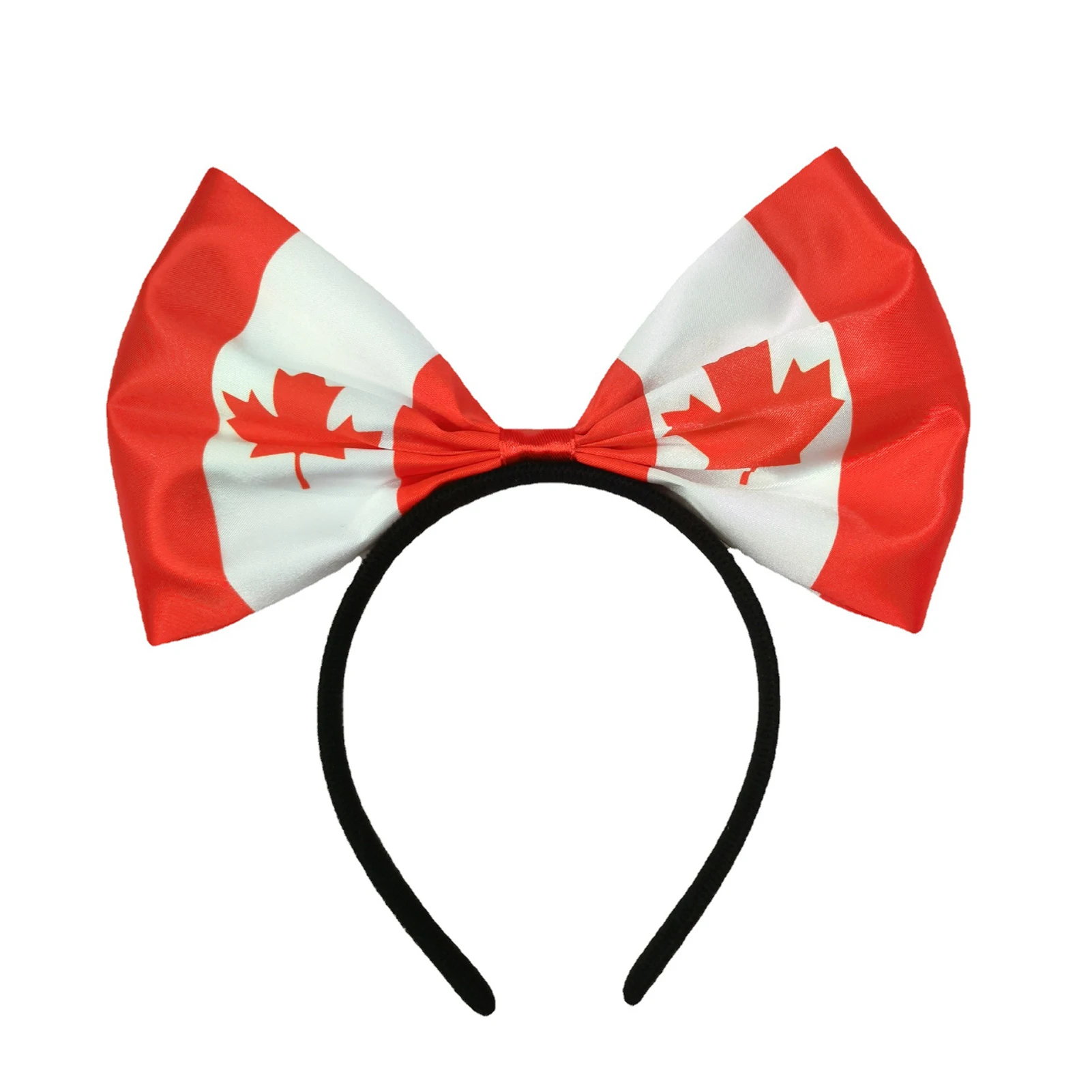 

Bow Headband Maple Leaf Bow Headband Canadian Flag Hair Hoop Cosplay Prop For Adults And Children Girl Hair Accessories