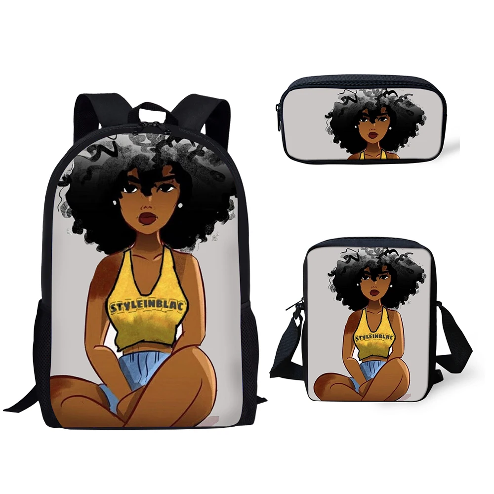 Fashion Cute Black African Girls 3D Print 3pcs/Set pupil School Bags Laptop Daypack Backpack Inclined shoulder bag Pencil Case
Fashion Cute Black African Girls 3D Print 3pcs/Set pupil School Bags Laptop Daypack Backpack Inclined shoulder bag Pencil Case