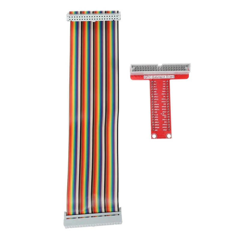 Rpi GPIO Breakout Expansion Board + Ribbon Cable + Assembled T Type GPIO Adapter 20Cm FC40 40Pin Flat Ribbon Cable For Raspberry
Rpi GPIO Breakout Expansion Board + Ribbon Cable + Assembled T Type GPIO Adapter 20Cm FC40 40Pin Flat Ribbon Cable For Raspberry