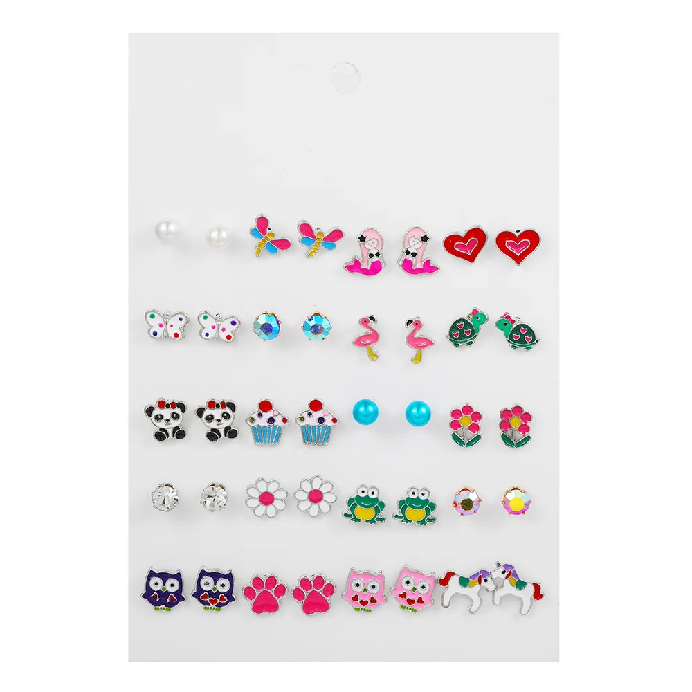 Cute Christmas Gifts Mixed Small Stud Earrings Colorful Unicorn Mermaid Ear Studs Fashion Cute Kids Girl Earrings for Women
Cute Christmas Gifts Mixed Small Stud Earrings Colorful Unicorn Mermaid Ear Studs Fashion Cute Kids Girl Earrings for Women