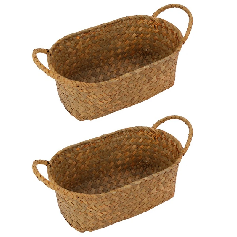 2X Wicker Weaving Storage Basket For Kitchen Handmade Fruit Dish Rattan Picnic Food Loaf Neatening Container Case Small
2X Wicker Weaving Storage Basket For Kitchen Handmade Fruit Dish Rattan Picnic Food Loaf Neatening Container Case Small