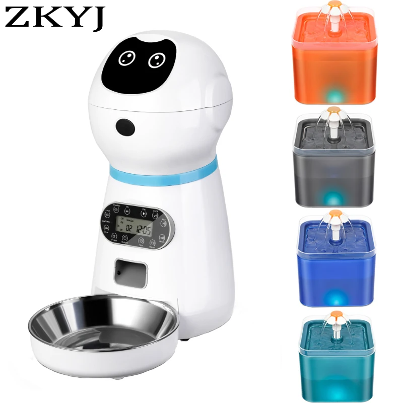 Automatic Dog Cat Feeder Food Dispenser Pet Auto Feeder Dog Cat Drinking Fountain Voice Recording LCD Screen Dry Food Bowls
Automatic Dog Cat Feeder Food Dispenser Pet Auto Feeder Dog Cat Drinking Fountain Voice Recording LCD Screen Dry Food Bowls