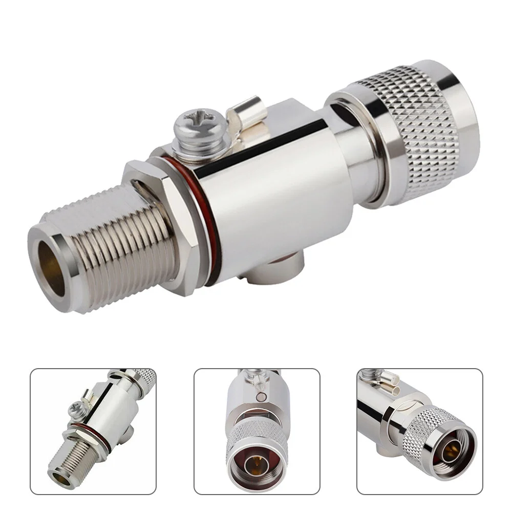 Cable Protector Coaxial N-Type Thunder Arrestor Surge Arrester Outside Antenna Nickel-plated Brass Protection Accessory
Cable Protector Coaxial N-Type Thunder Arrestor Surge Arrester Outside Antenna Nickel-plated Brass Protection Accessory