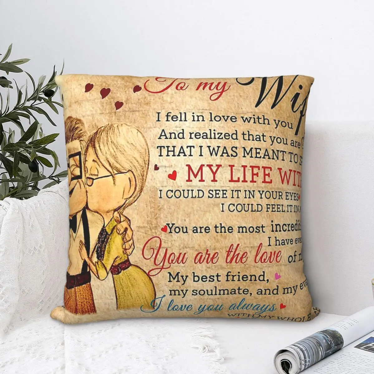 Carl And Ellie To My Wife I Love You Always With My Whole Heart Pillowcase Backpack For Bedroom Throw Pillow Case Decorative
Carl And Ellie To My Wife I Love You Always With My Whole Heart Pillowcase Backpack For Bedroom Throw Pillow Case Decorative
