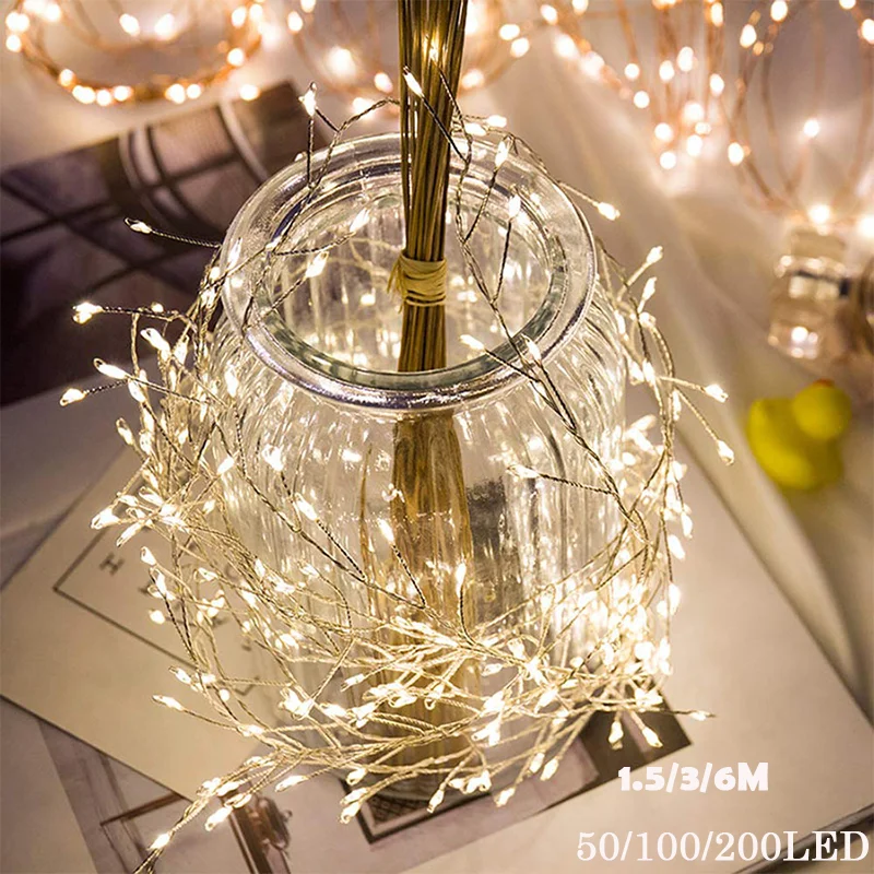 1.5/3/6M Remote Control Firecracker String Lamp Wedding Party Bedroom Home Christmas and New Year Holiday Lighting Decoration
1.5/3/6M Remote Control Firecracker String Lamp Wedding Party Bedroom Home Christmas and New Year Holiday Lighting Decoration