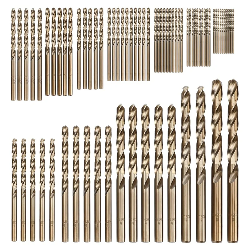 Best 74 Cobalt Steel Twist Drill Bits Set M35 Grade HSS Metric Size 1Mm - 8Mm For Drilling Metals Aluminum Copper Cast Iron
Best 74 Cobalt Steel Twist Drill Bits Set M35 Grade HSS Metric Size 1Mm - 8Mm For Drilling Metals Aluminum Copper Cast Iron