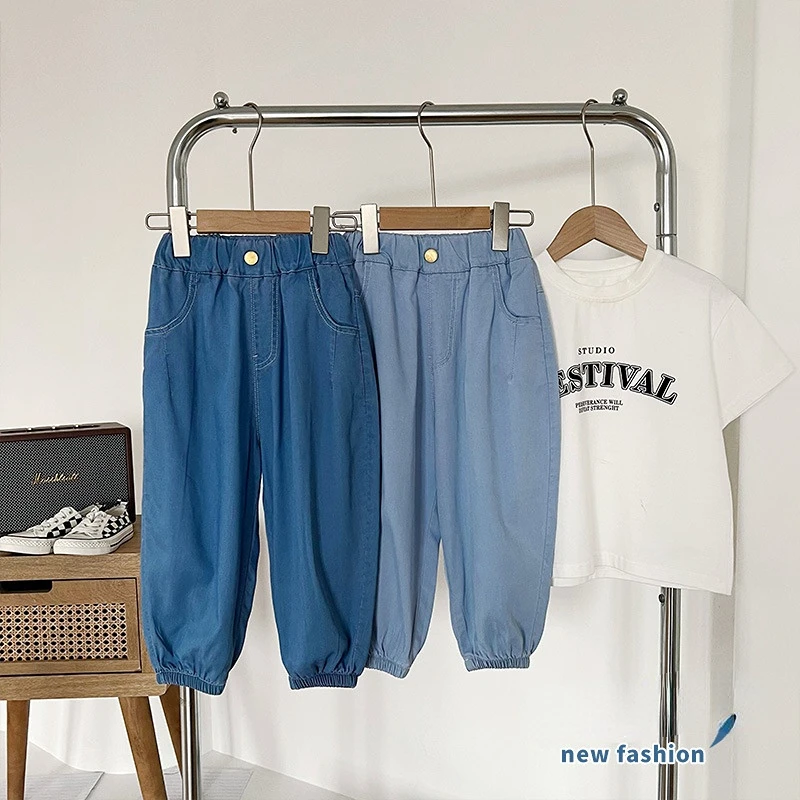 Children Clothing 2023 New Fashionable Spring Summer Kids Pants Thin Jeans Boys Casual Simple Style Collar Handsome Pants Kids
Children Clothing 2023 New Fashionable Spring Summer Kids Pants Thin Jeans Boys Casual Simple Style Collar Handsome Pants Kids