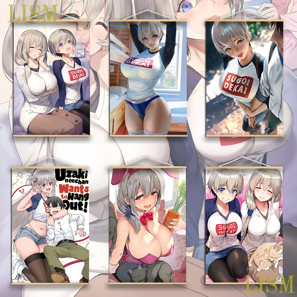 Uzaki-chan Wants to Hang Out! Uzaki Tsuki Hana Anime poster Manga Print Wall canvas painting Solid Wood Hanging Scroll
Uzaki-chan Wants to Hang Out! Uzaki Tsuki Hana Anime poster Manga Print Wall canvas painting Solid Wood Hanging Scroll