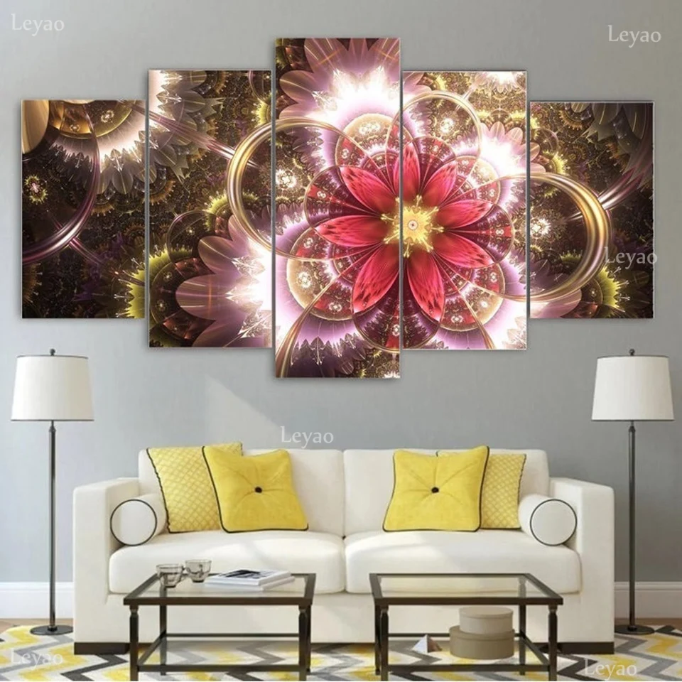 Colorful Flowers Wall Art Diamond Painting Full Embroidery Cross Stitch Psychedelic Fractal Flower Multi-Picture 5 Piece set
Colorful Flowers Wall Art Diamond Painting Full Embroidery Cross Stitch Psychedelic Fractal Flower Multi-Picture 5 Piece set