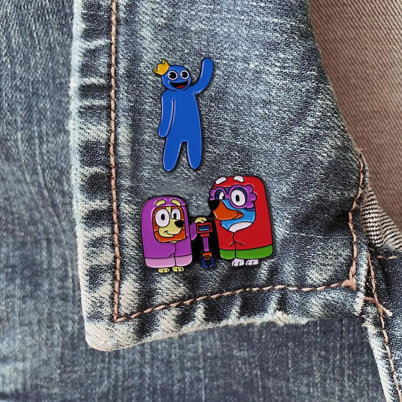 Bluey Playtime Anime Lapel Badges on Backpack Lapel Pin Clothes Cartoon Metal Pin Brooch Jewelry Jeans Accessories Friends Gift
Bluey Playtime Anime Lapel Badges on Backpack Lapel Pin Clothes Cartoon Metal Pin Brooch Jewelry Jeans Accessories Friends Gift