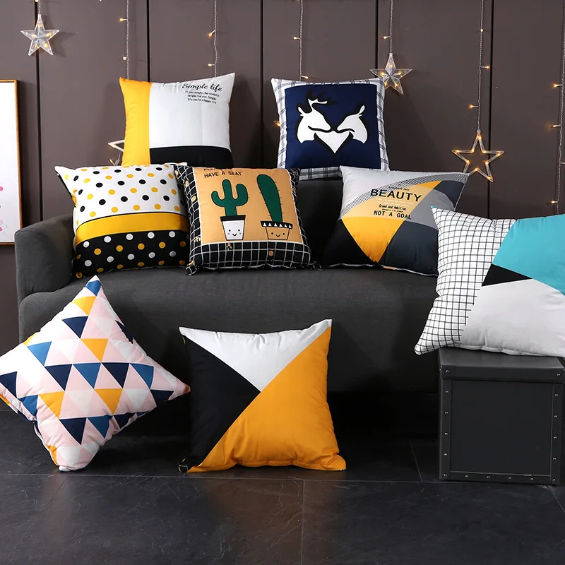 Nordic Style Yellow Geometric Geometry Deer Decorative Cushion Cover Pillows Case Square Polyester Cushion Cover for Sofa Car
Nordic Style Yellow Geometric Geometry Deer Decorative Cushion Cover Pillows Case Square Polyester Cushion Cover for Sofa Car