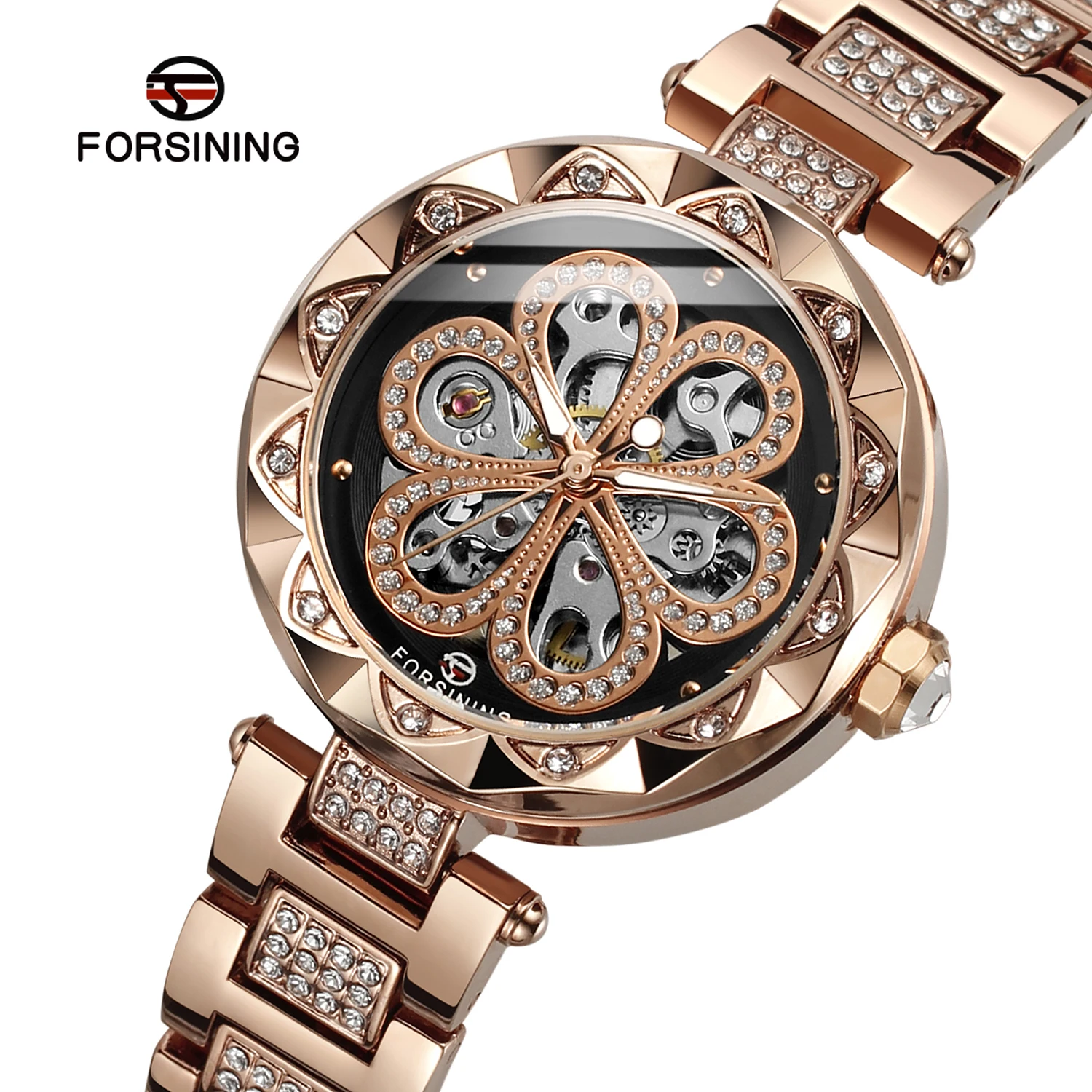 Forsining Fashion Women Watch Top Brand Diamond Female Wristwatch Automatic Machanical Ladies Watches Luminous Hands Clock 
Forsining Fashion Women Watch Top Brand Diamond Female Wristwatch Automatic Machanical Ladies Watches Luminous Hands Clock