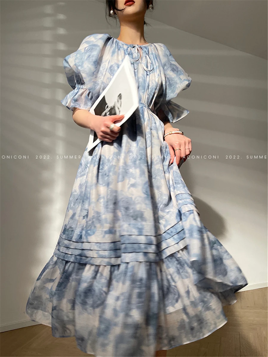 Floral Printed Dress Vintage Fashion Ladies Clothes Summer 2023 New Vestidos Short Sleeve Slim Female Elegant Midi Dresses
Floral Printed Dress Vintage Fashion Ladies Clothes Summer 2023 New Vestidos Short Sleeve Slim Female Elegant Midi Dresses