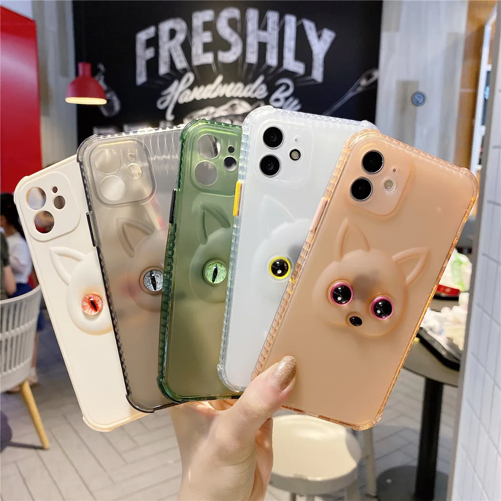 3D Cute Cartoon Cat Eye Shine Phone Case for Iphone 11 Pro Max 12 Pro Mini XR XS 8 X 7 6 6s Plus SE Transparent Soft TPU Cover
3D Cute Cartoon Cat Eye Shine Phone Case for Iphone 11 Pro Max 12 Pro Mini XR XS 8 X 7 6 6s Plus SE Transparent Soft TPU Cover