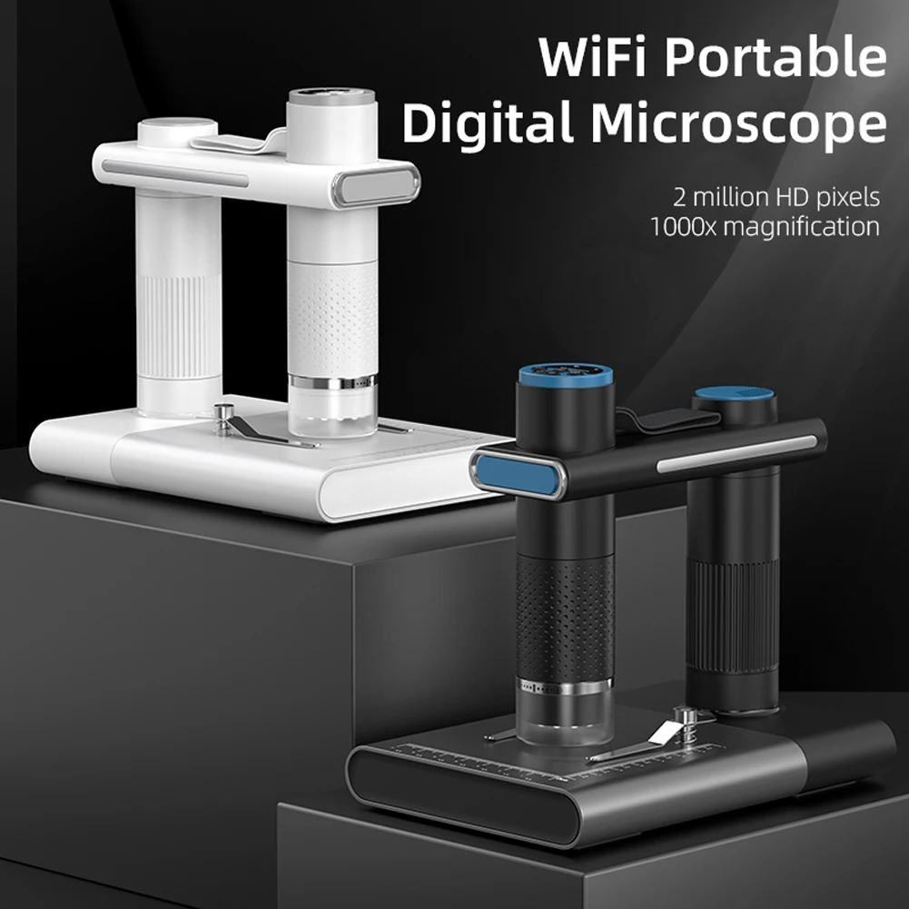 

Цифровой микроскоп с Wi-Fi, 50X-1000X, 2 МП, USB, Электронные Микроскопы, увеличительная линза для камеры iPhone, iPad, компьютера Android, Mac