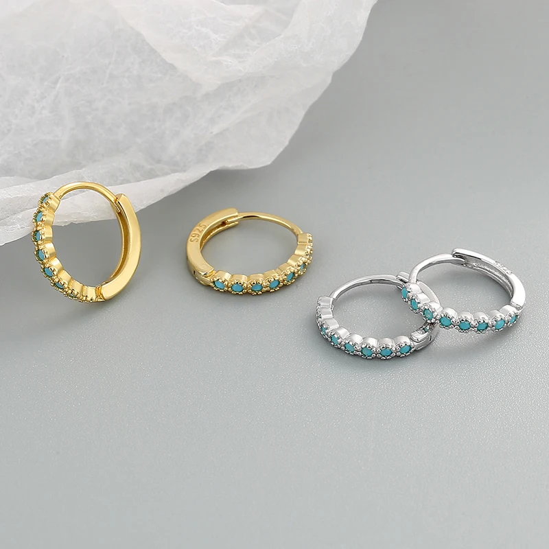 Blue ZirconHoop Earrings for Women Round Circle Earring Zircon Piercing Earings Personalized Trend Jewelry Pendientes Aretes
Blue ZirconHoop Earrings for Women Round Circle Earring Zircon Piercing Earings Personalized Trend Jewelry Pendientes Aretes